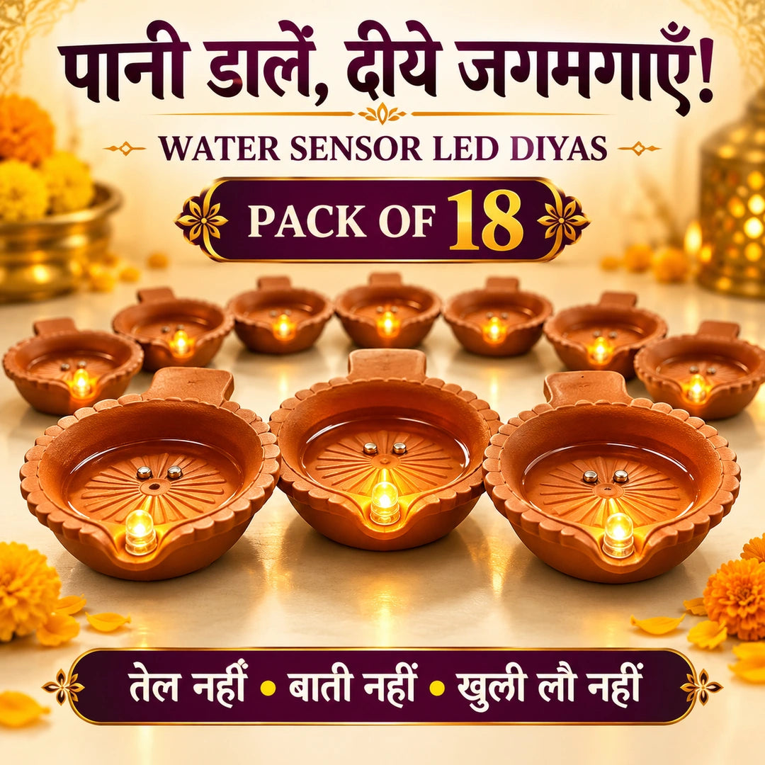 Water Sensor Diya for Electricity (Pack of 18)