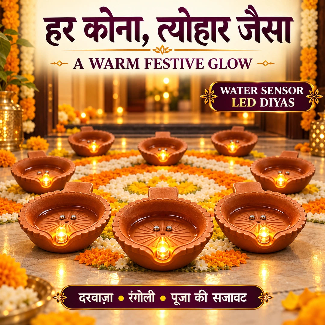 Water Sensor Diya for Electricity (Pack of 18)