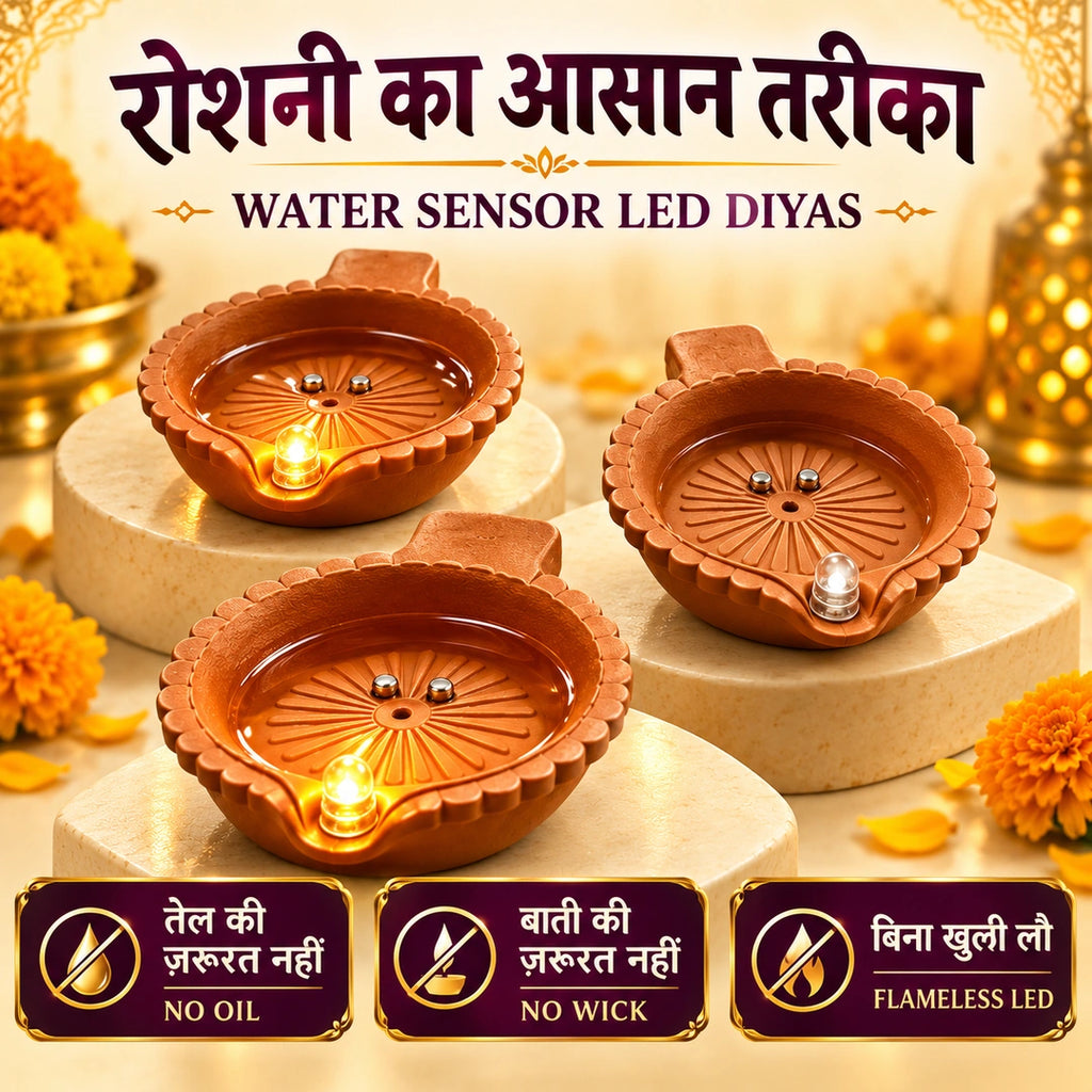 Water Sensor Diya for Electricity (Pack of 18)