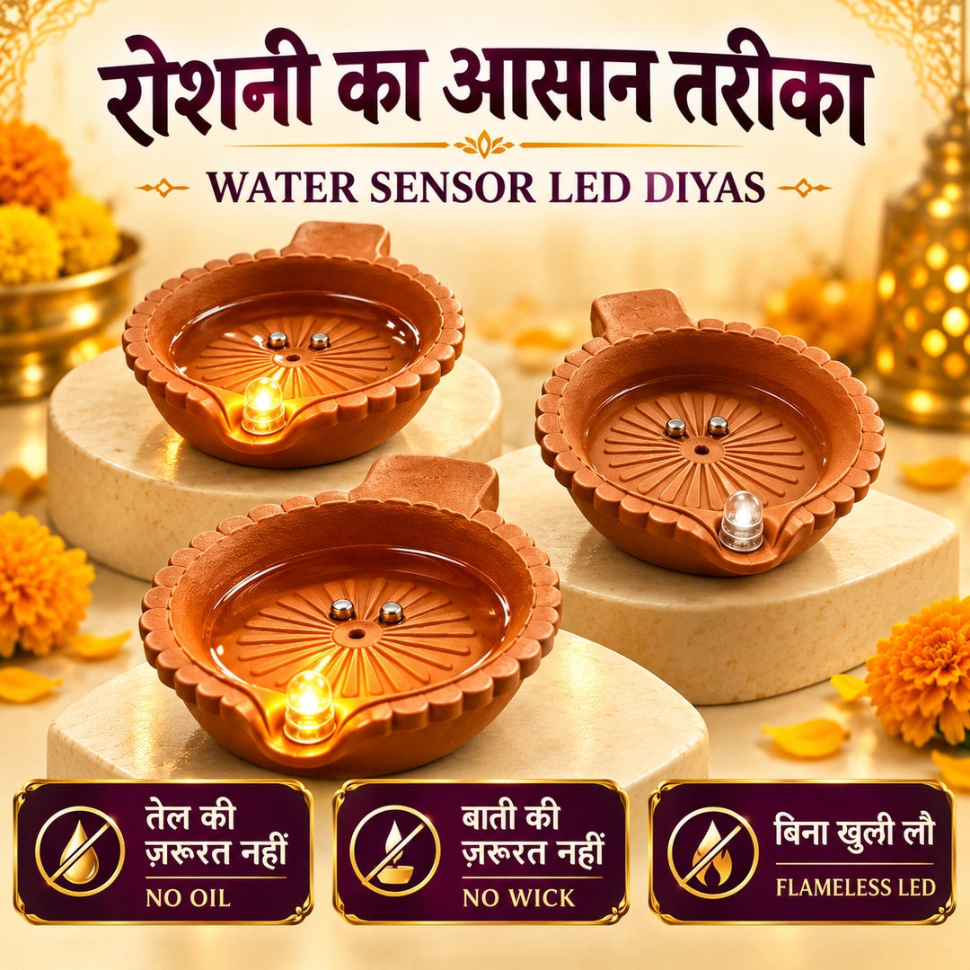 Water Sensor Diya for Electricity (Pack of 18)