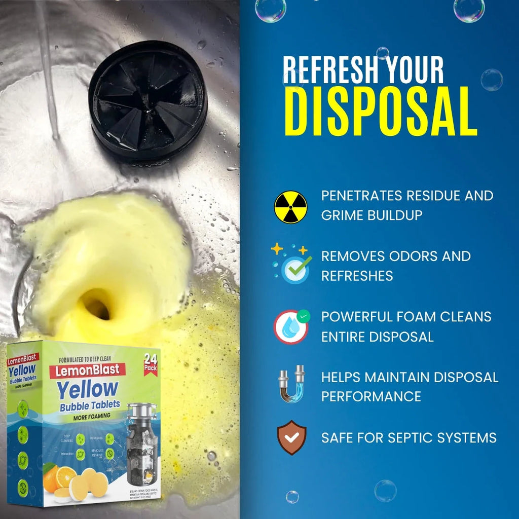 Desi LemonBlast™ – Bubble Cleaning Tablets (12 + 12 Free = 24 Pack)