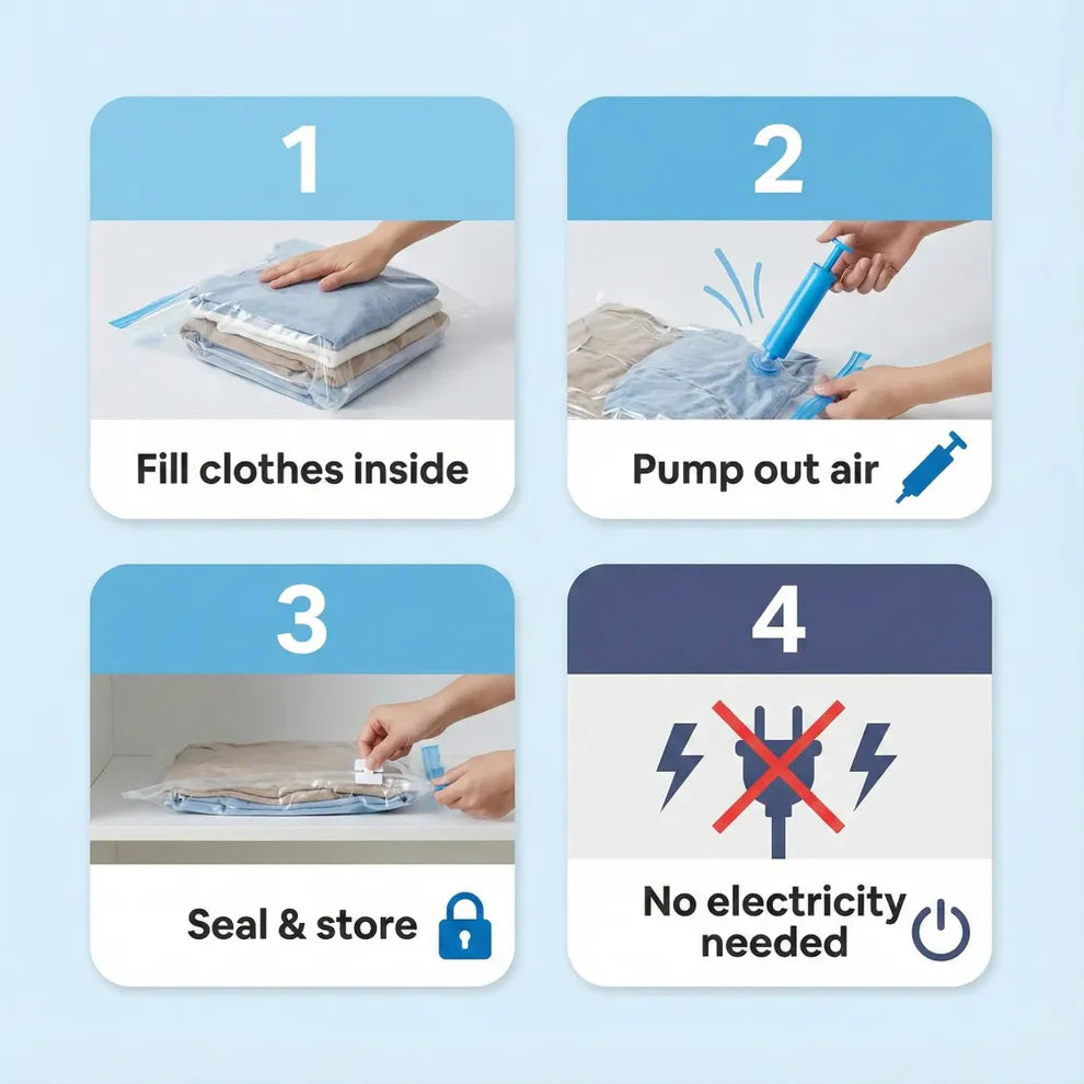 Reusable Compression Storage Bags – Buy 1 Get 1 Free
