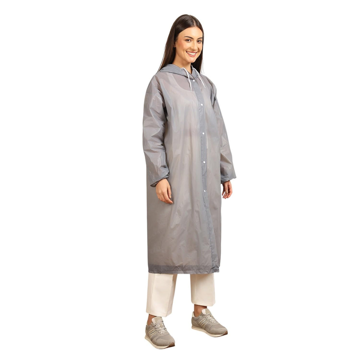 Citizen Eco-Friendly EVA Poncho Raincoat for Men & Women, Lightweight Waterproof Coat with Hood, Adjustable Drawstring, Button Closure Outdoor Rainwear