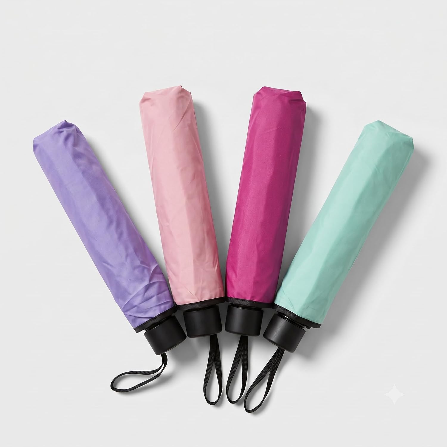 Magic Flower Pattern Travel Umbrella | Reveals Floral Design When Wet, Compact Folding Sun & Rain, UV Protection Black Coating, Windproof Frame