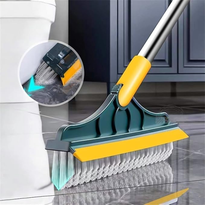 Desi FlexiScrub™ 2-in-1 Bathroom & Floor Cleaning Brush with Squeegee