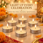 Decorative Wax Tea Light Candles For Diwali Puja And Home Decor (10 Pc Set)