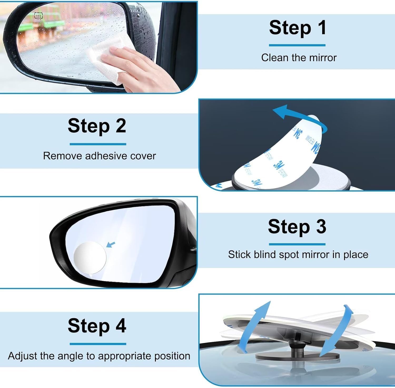 Wide Angle HD Blind Spot Mirrors
