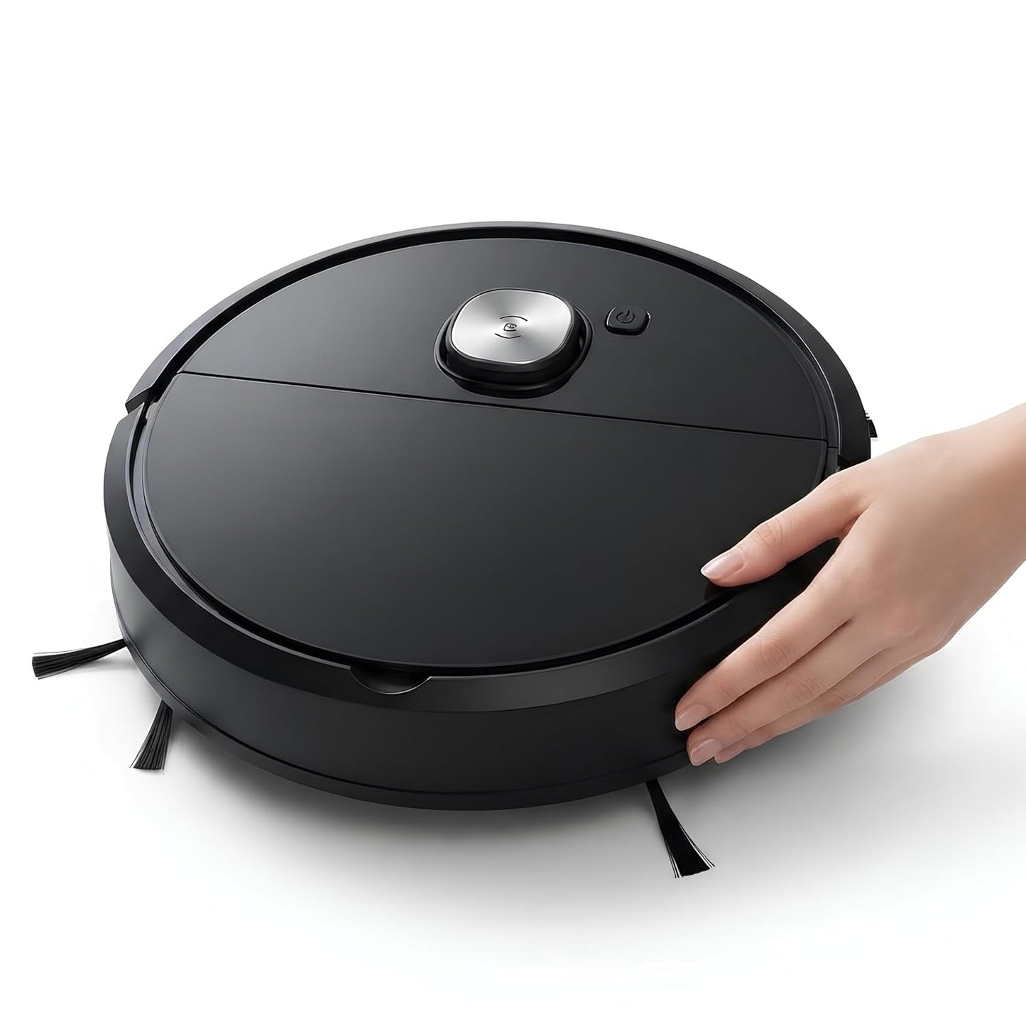 ( 𝐃𝐫𝐮𝐦𝐬𝐭𝐨𝐧𝐞 𝟏+𝟏 𝐘𝐞𝐚𝐫𝐬 𝐖𝐚𝐫𝐫𝐚𝐧𝐭𝐲 ) Robot Vacuum Cleaner with Smart Navigation Automatic Floor Cleaning Wet Dry Self Charging Low Noise Slim Design Pet Hair Cleaner for Home