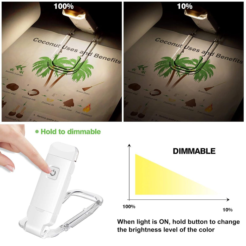 PocketBeam™ USB Rechargeable Clip Book Reading Light