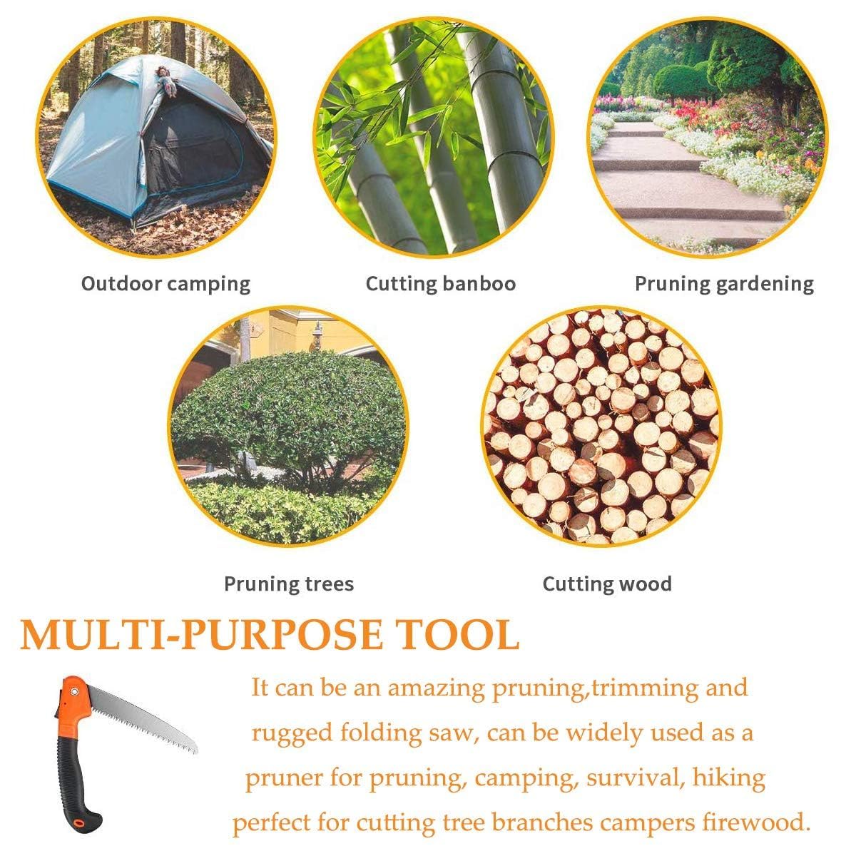 Folding Handsaw Pruning Saws For Tree Trimming Camping Gardening