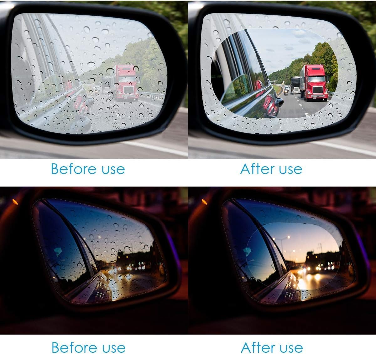 Car Anti Fog Film Car Rearview Mirror Films Anti-Rain Fog Waterproof Anti-Glare