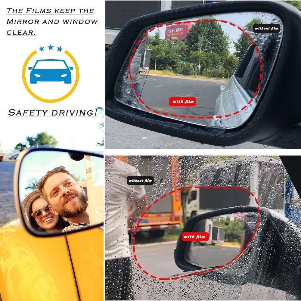Car Anti Fog Film Car Rearview Mirror Films Anti-Rain Fog Waterproof Anti-Glare