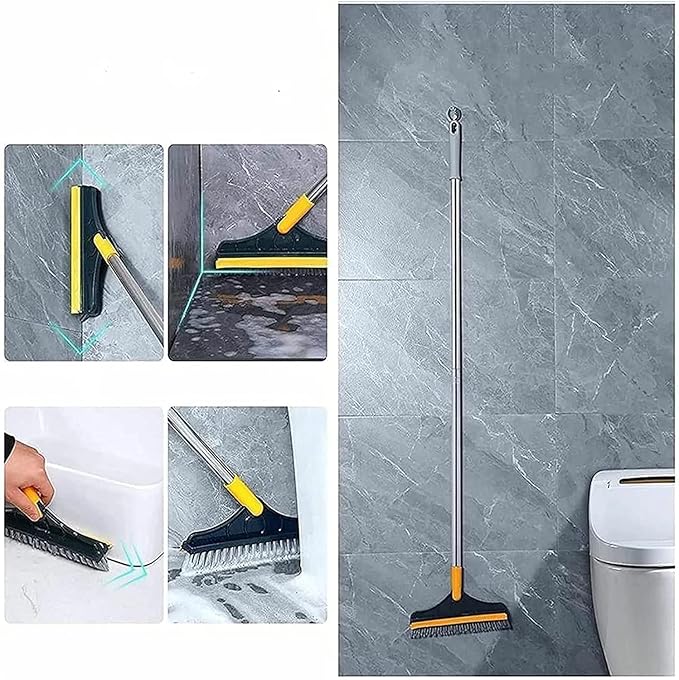 Desi FlexiScrub™ 2-in-1 Bathroom & Floor Cleaning Brush with Squeegee