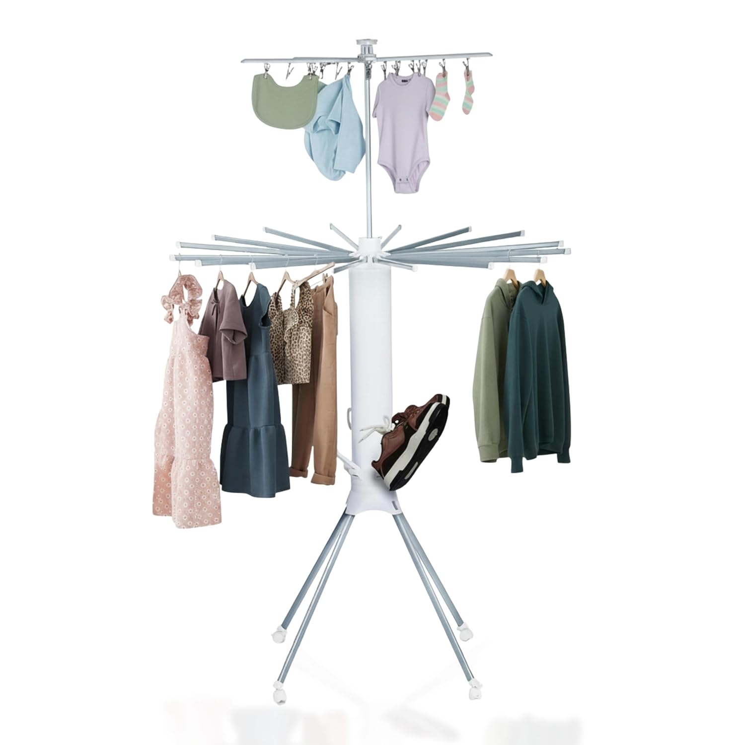 Octopus Foldable Rotating Cloth Drying Rack | 360° Multi-Layer Laundry Stand