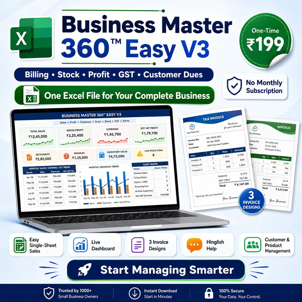 Business Master 360™ Easy V3 – Complete Business Excel System