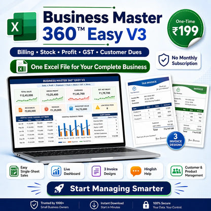 Business Master 360™ Easy V3 – Complete Business Excel System