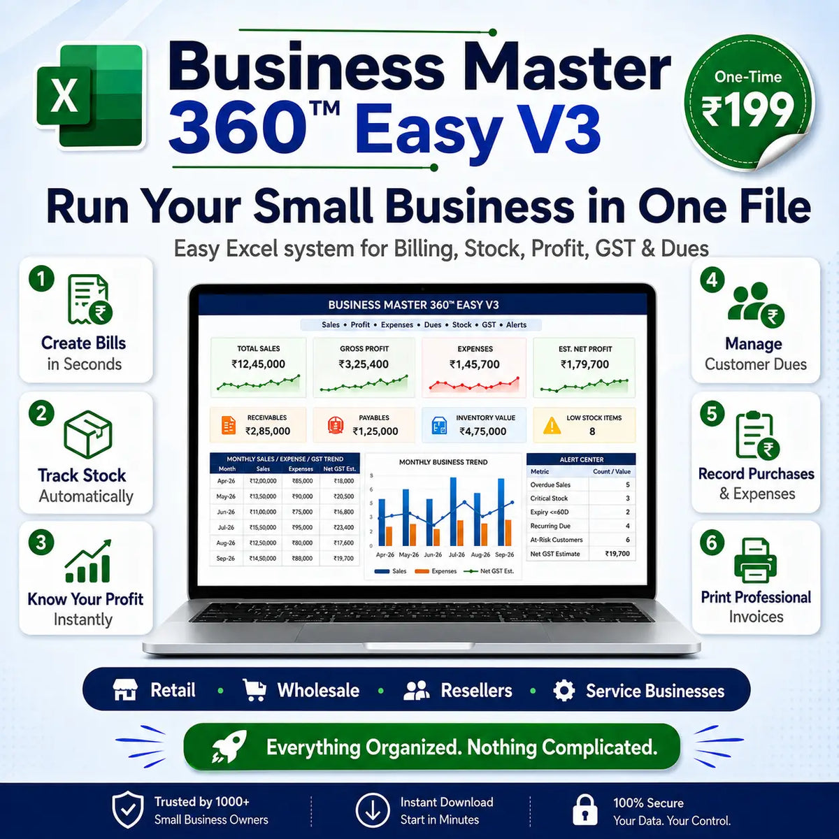 Business Master 360™ Easy V3 – Complete Business Excel System