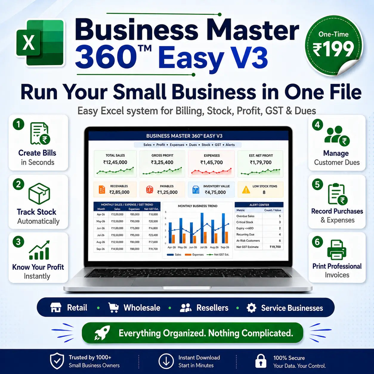 Business Master 360™ Easy V3 – Complete Business Excel System