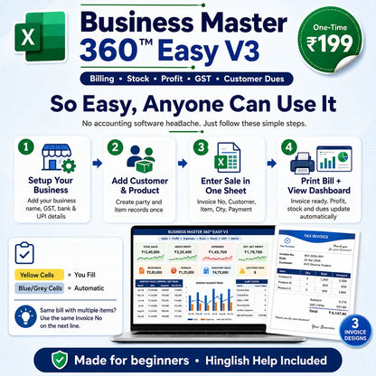 Business Master 360™ Easy V3 – Complete Business Excel System