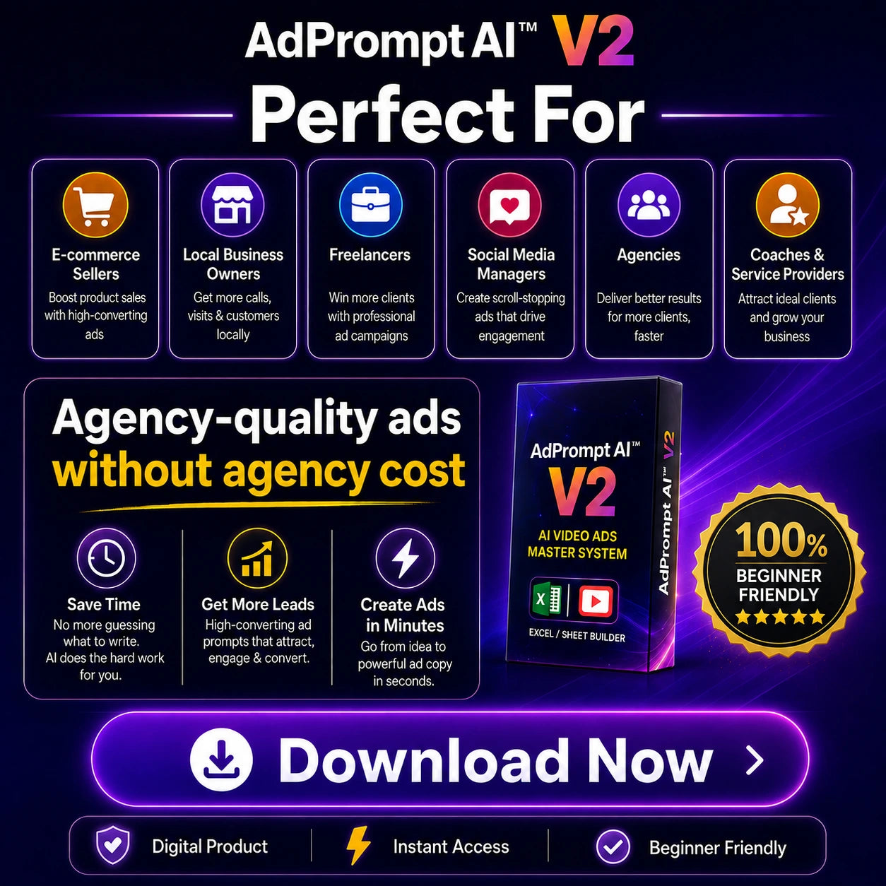 🥇 AI Viral Video Prompt Vault™- Create Professional Video Ads for ANY Business Using AI
