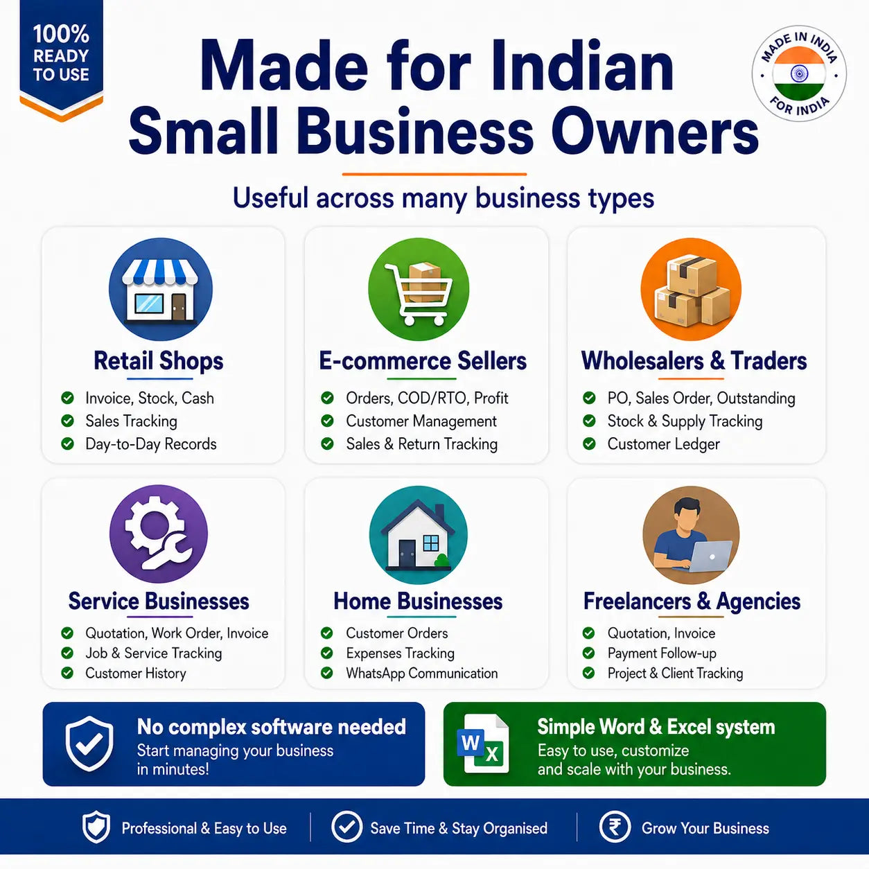 Indian Small Business Toolkit V2 – 205+ Ready-to-Use Word & Excel Business Templates