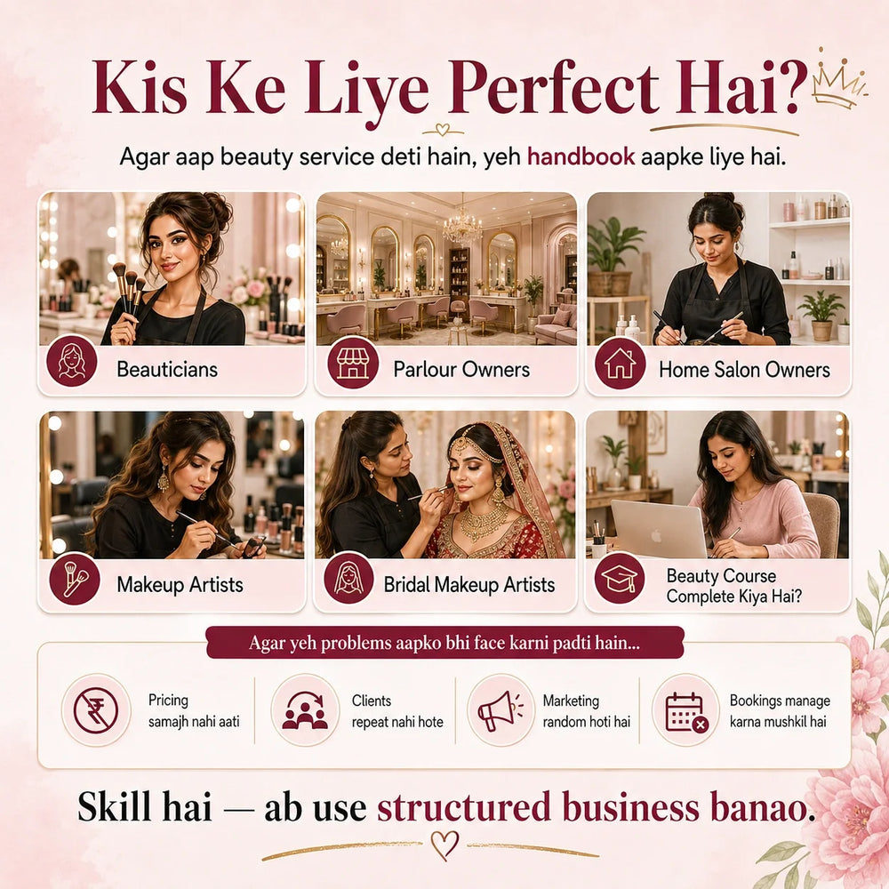 Beauty Pro Handbook™ | Beautician Se Beauty Entrepreneur Bano 💄