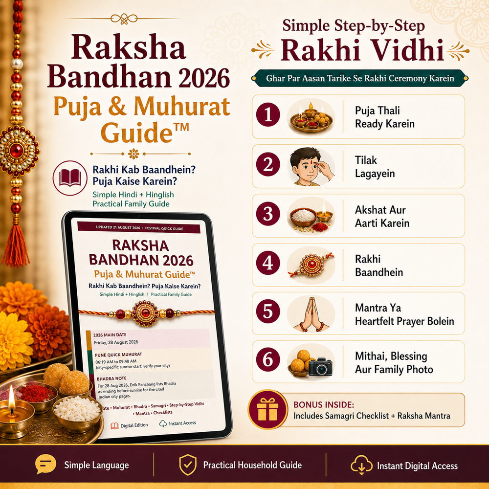 Raksha Bandhan 2026 Puja & Muhurat Guide™ | Rakhi Kab Baandhein? Puja Kaise Karein?