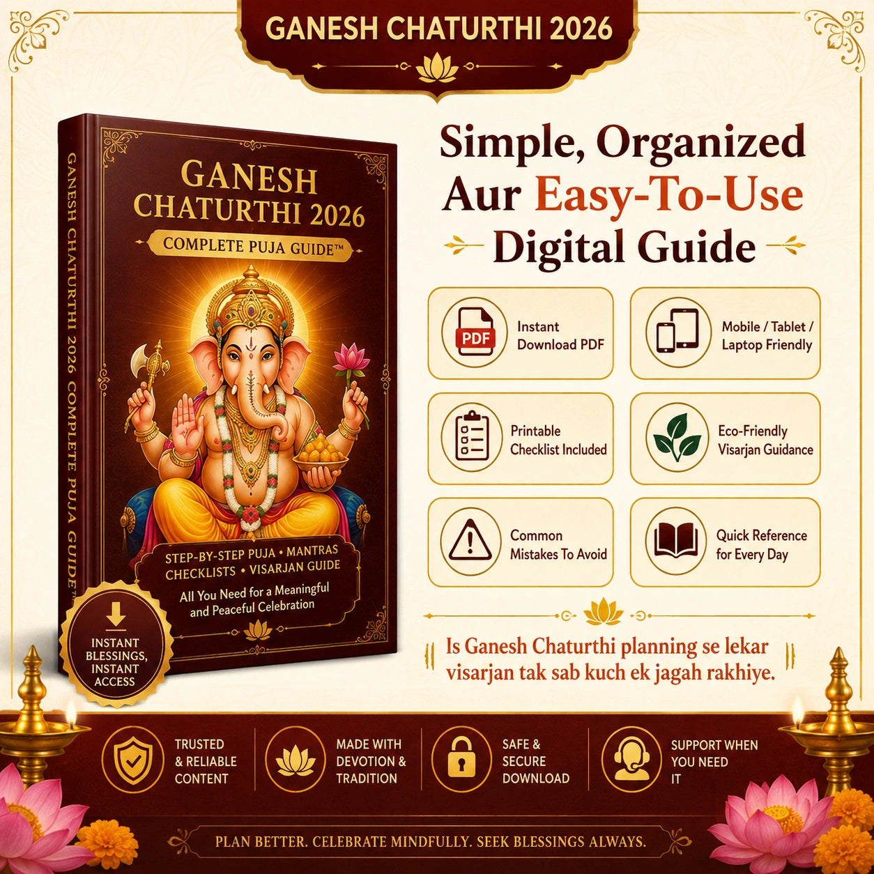 👉 Ganesh Chaturthi 2026 Complete Puja Guide™ | Sthapana Se Visarjan Tak
