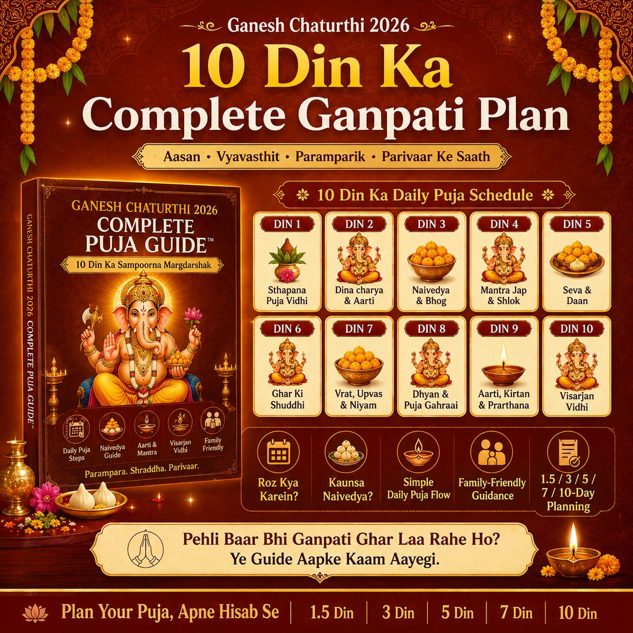 👉 Ganesh Chaturthi 2026 Complete Puja Guide™ | Sthapana Se Visarjan Tak