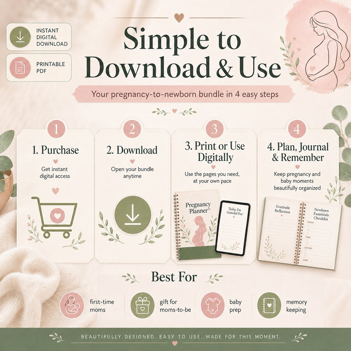 Pregnancy Se Baby Arrival Tak™ | Complete Mom-to-Be Planner & Journal