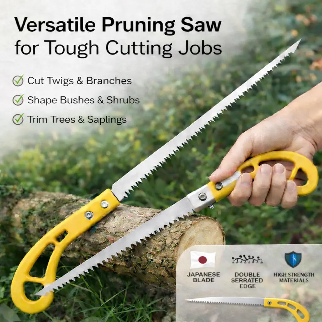 Japanese Technology Pruning Saw 34cm | High-Strength Manual Garden Hand Saw (1 Pc)