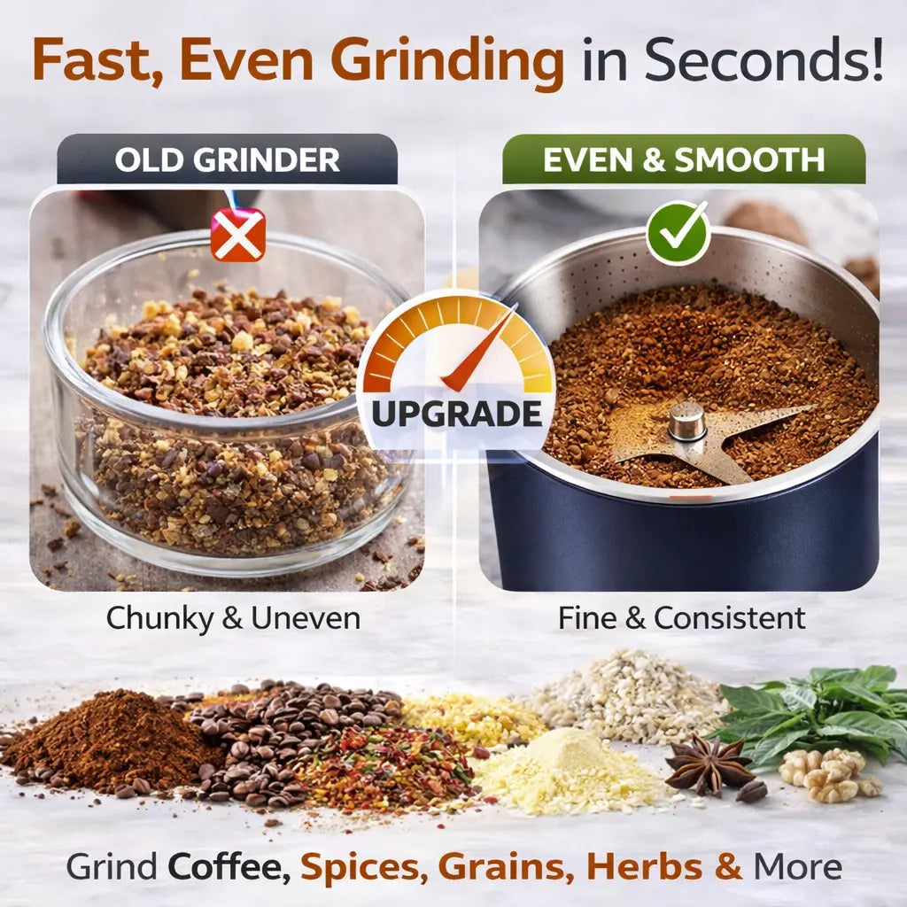 SwiftGrind™ Portable Electric Spice & Coffee Grinder – One-Touch Powerful Grinding for Kitchen & Travel