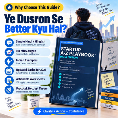 Startup A-Z Playbook™ – Idea Se Funding Tak | Students & First-Time Founders Guide