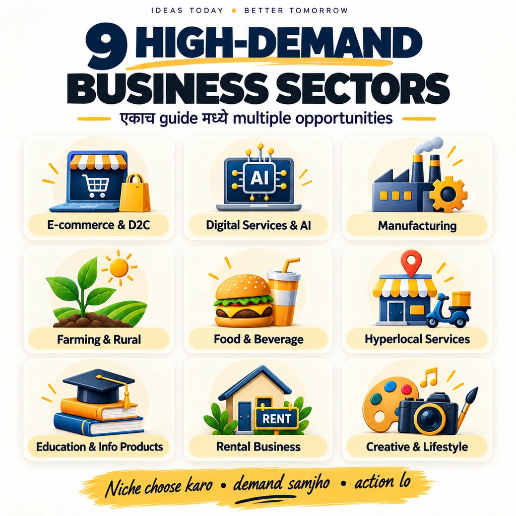 Business Shuru Karo™ | 600+ Practical Business Ideas + 50 Detailed Blueprints | Hindi eBook