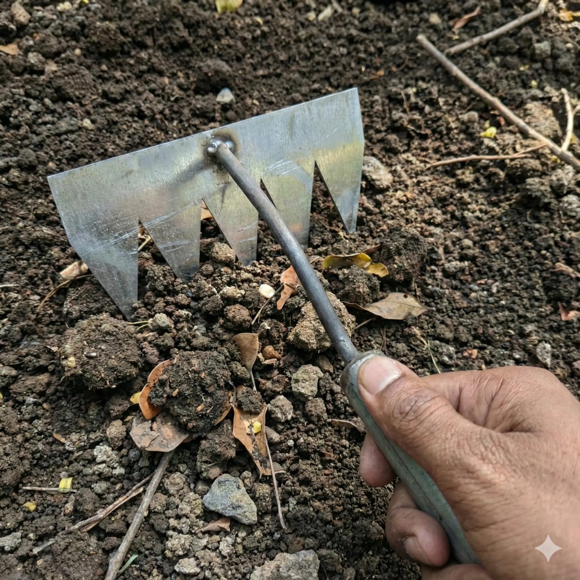 Desi SoilMaster™ – 5 Teeth Carbon Steel Garden Weeding Tool 🌿