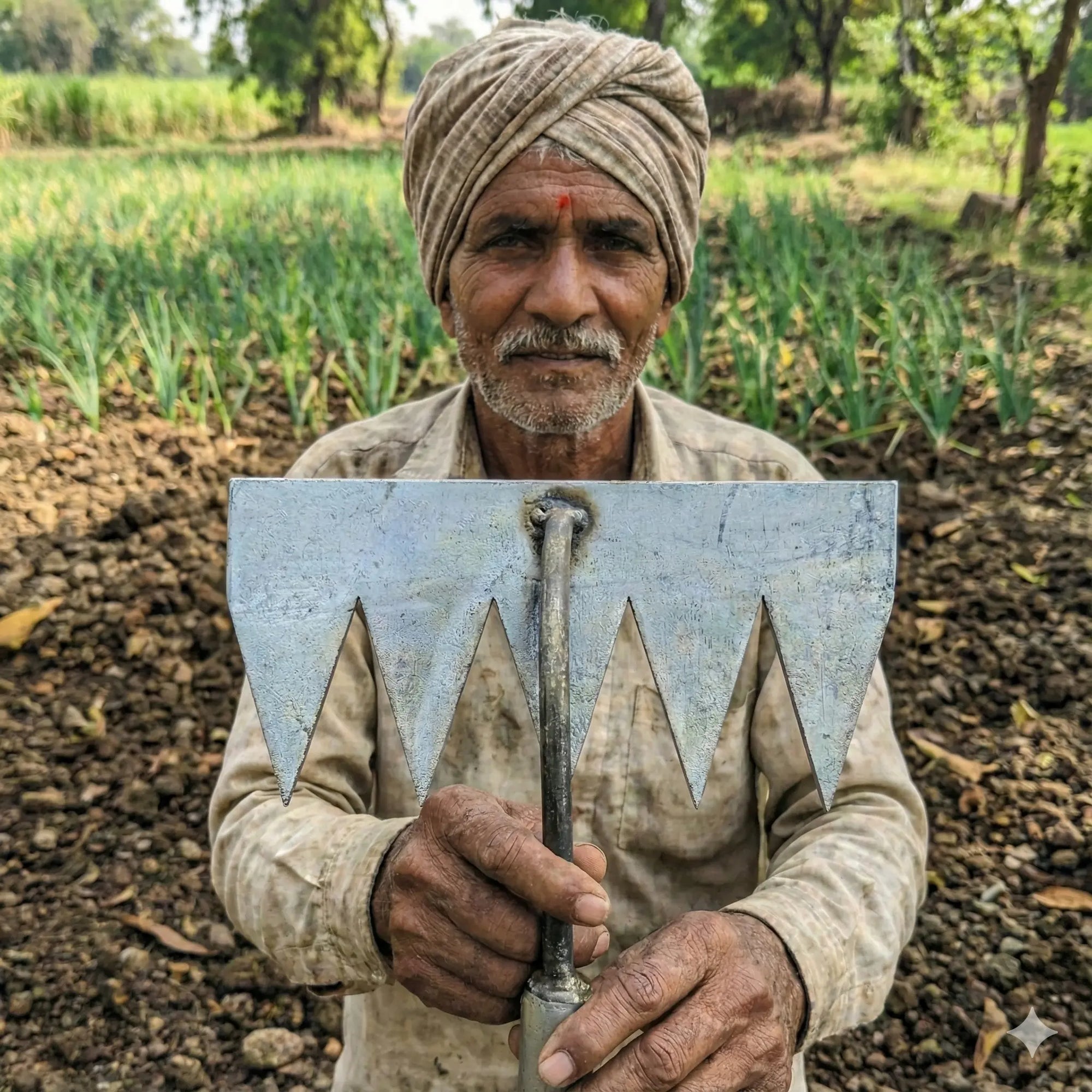 Desi SoilMaster™ – 5 Teeth Carbon Steel Garden Weeding Tool 🌿