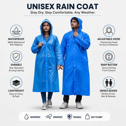Eco-Friendly EVA Poncho Raincoat for Men & Women