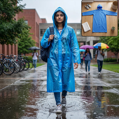Eco-Friendly EVA Poncho Raincoat for Men & Women