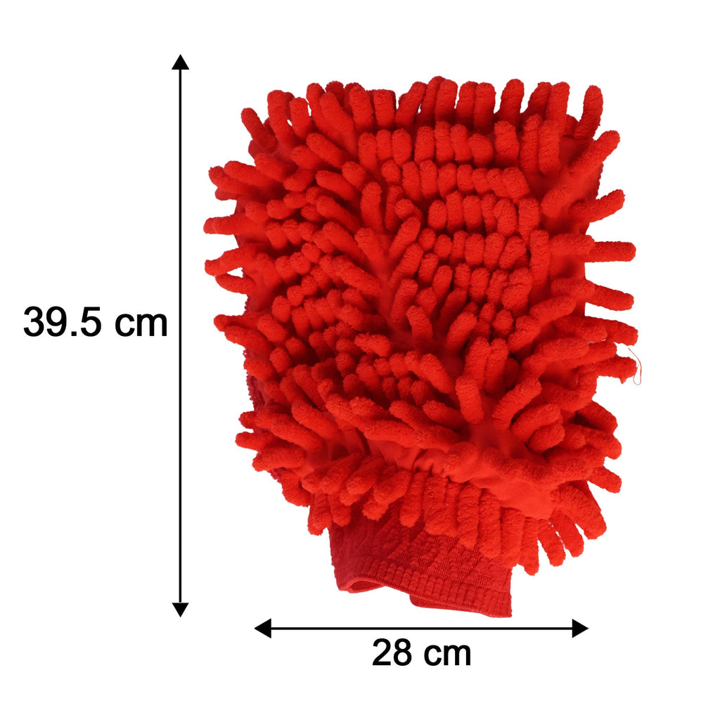 Microfiber Chenille Car Wash Glove For Scratch-free Cleaning And Detailing (1 Pc)