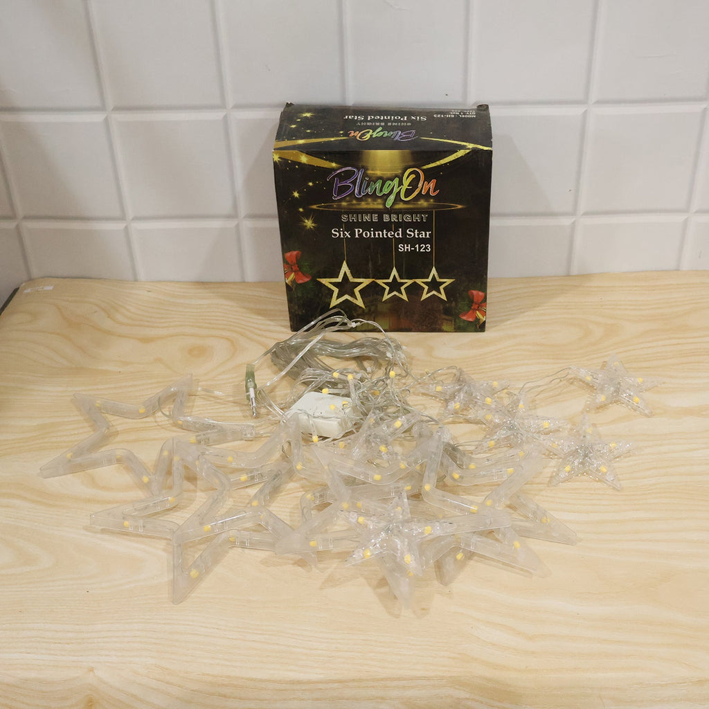 White Star Led String Light Set Warm Fairy Lights For Decoration (1 Set)