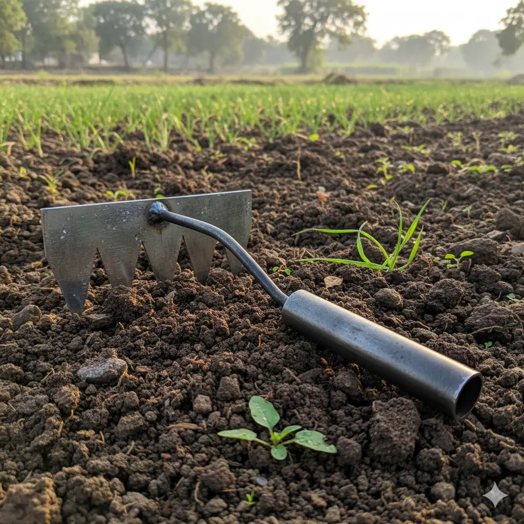 Desi SoilMaster™ – 5 Teeth Carbon Steel Garden Weeding Tool 🌿