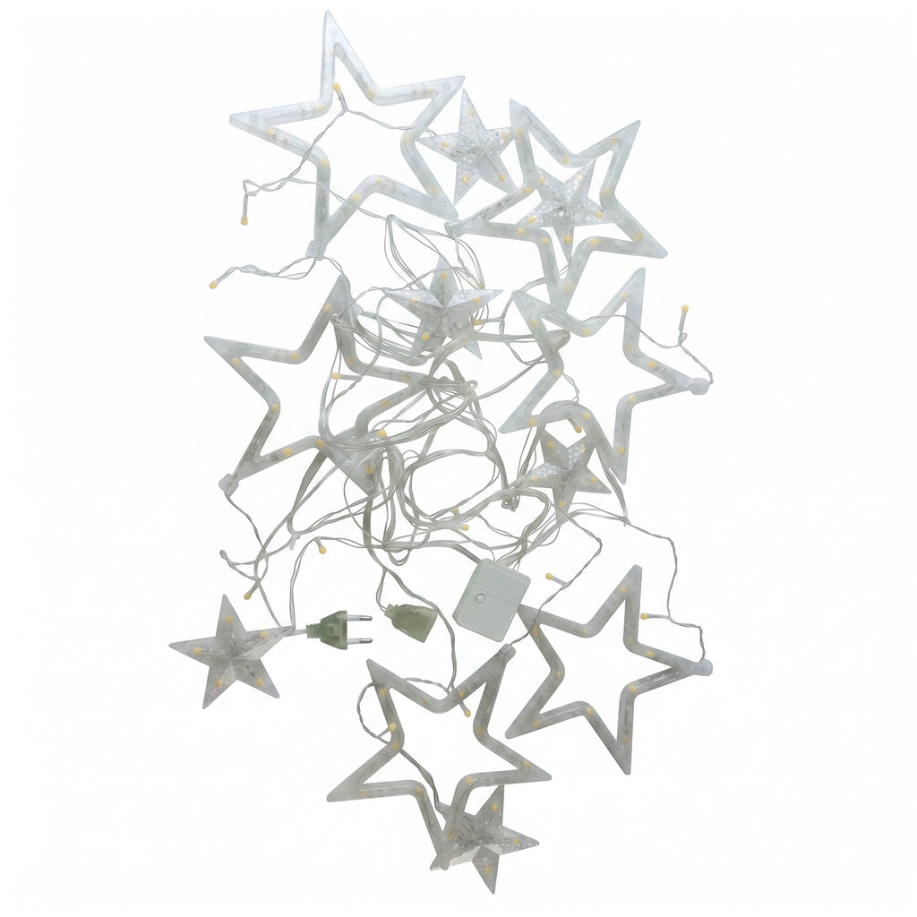 White Star Led String Light Set Warm Fairy Lights For Decoration (1 Set)