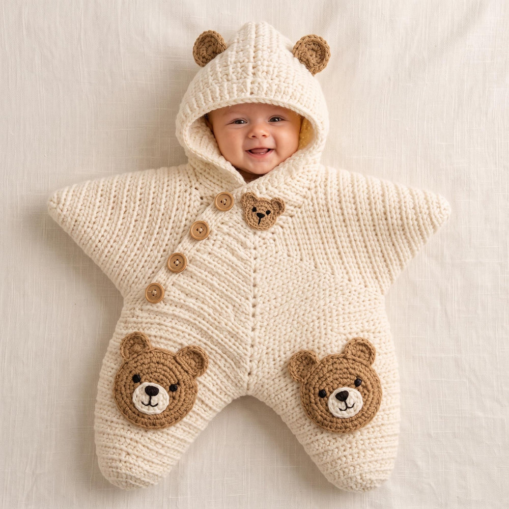 Crochet Star Baby Bunting Pattern PDF