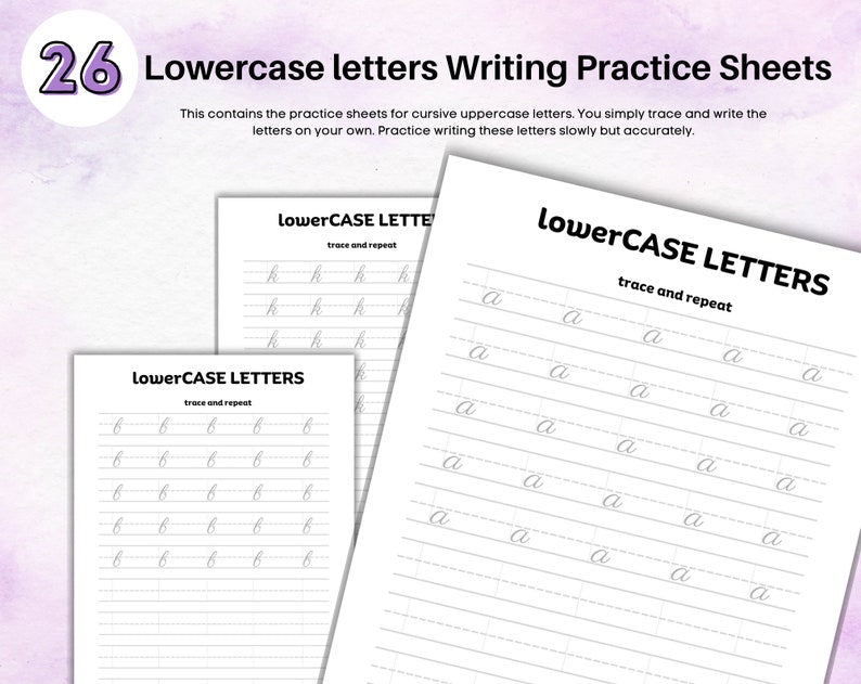 Cursive Handwriting Practice Worksheets for Kids