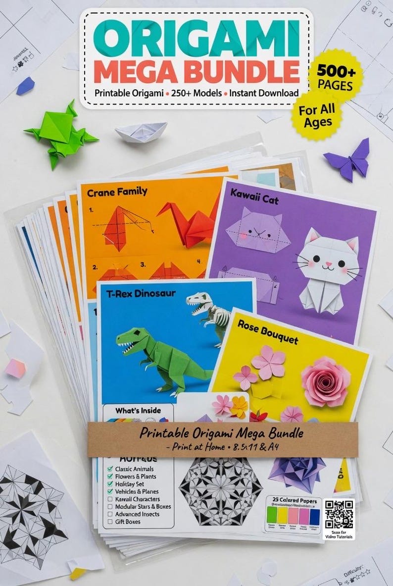 300 Origami Designs Mega Bundle | DIY Paper Folding