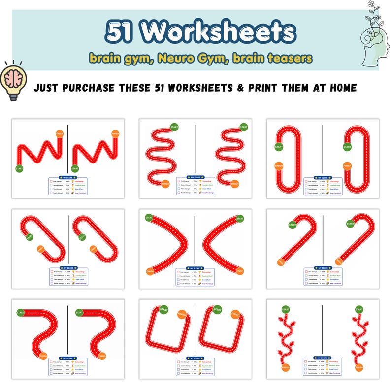 Kids Brain Games, Brain Gym for Kids, Brain Gym Workbook, Montessori, Special Education Teacher, Preschool Curriculum, Child Development - Etsy