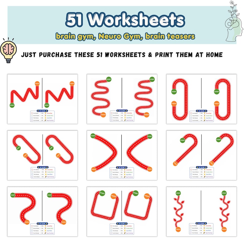 Kids Brain 51 Games EBOOK worksheet