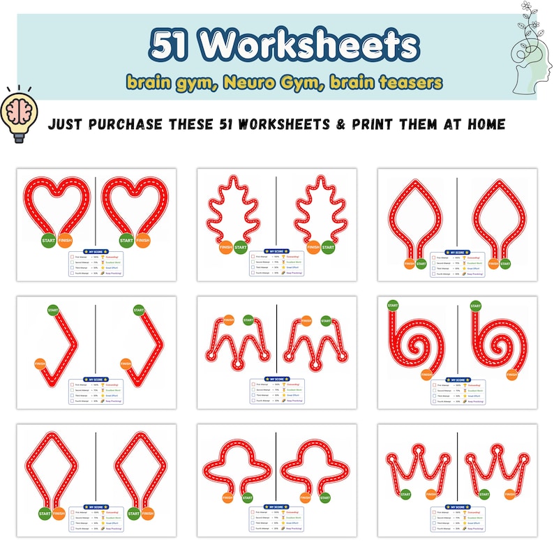 Kids Brain 51 Games EBOOK worksheet