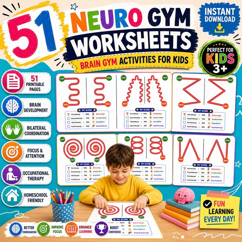 Kids Brain 51 Games EBOOK worksheet
