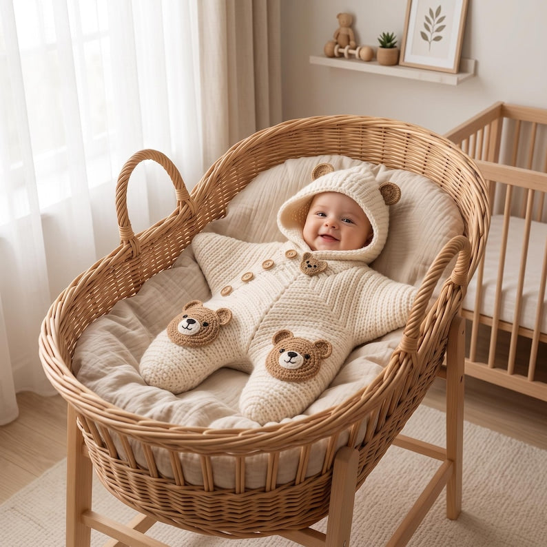 Crochet Star Baby Bunting Pattern PDF